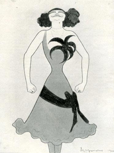 Pauline Polaire, disegno di Leonetto Cappiello 1912